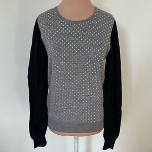 By Malene Birger Crystal Embellished Wool Color Block Hagita Sweater EUC Size S